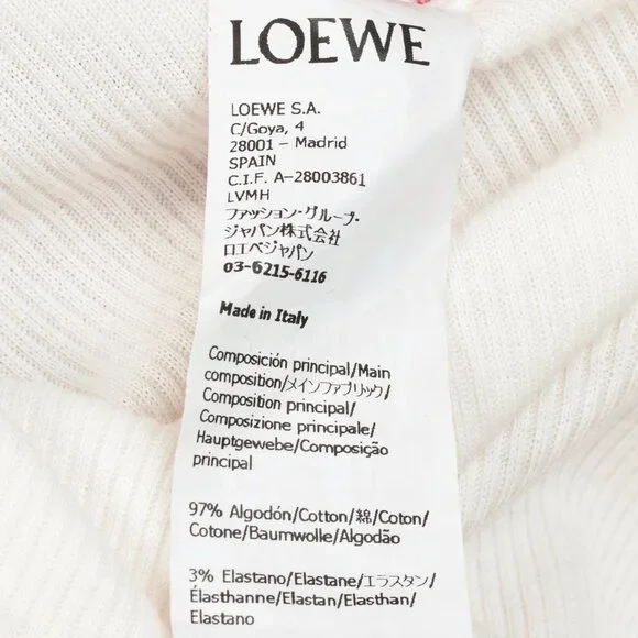 Loewe SS/23 White Anthurium Floral Ribbed-Cotton Maxi Tank Dress - Picture 9 of 10